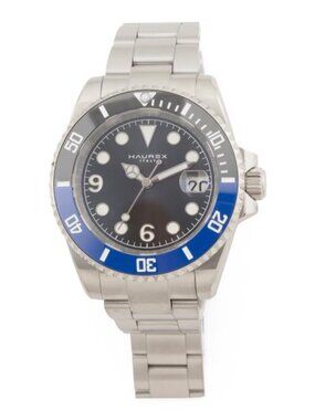 HAUREX Men's Made In Italy Barracuda Silver Watch